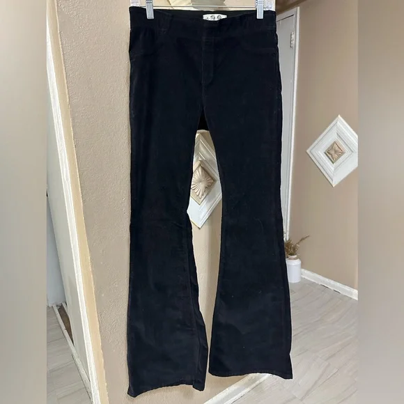 Free people We the free Black Flare low rise Corduroy Pants - Picture 1 of 15